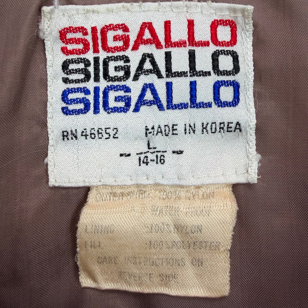 Vintage Sigallo Puffer Vest‎ Brown Tan Colorblock Quilted Retro 70s Womens Large - Picture 2 of 8